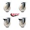 Service Caster 5'' Nylon Wheel Swivel Top Plate Caster Set with 2 Posi Brakes, 4PK SCC-20S514-NYS-2-PLB-2 - alternate 4
